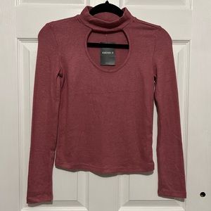 💗 *NEW* Forever 21 - Womans Keyhole Turtle Neck Long Sleeve Top